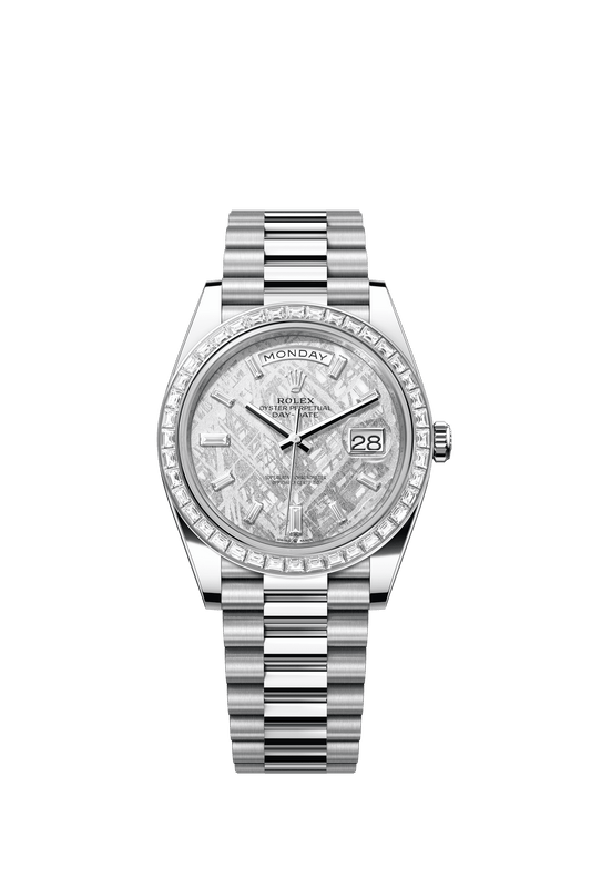 Rolex Day-Date 40 40 mm Meteorite Set With Diamonds Dial Platinum President Bracelet m228396tbr-0027