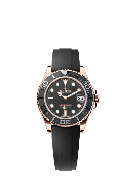 Rolex Yacht-Master 37 37 mm Intense black Dial 18 kt Everose gold Oysterflex bracelet m268655-0017