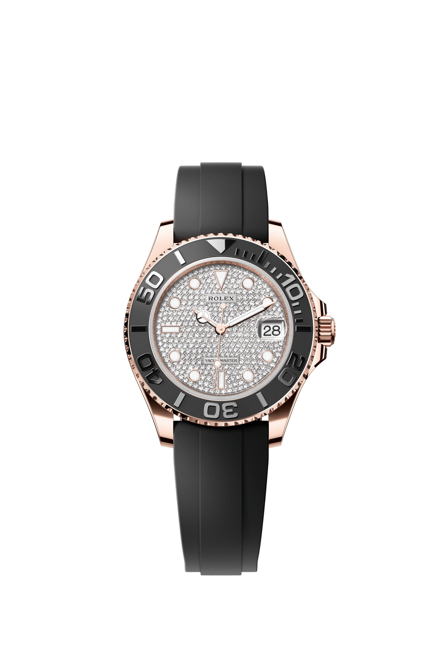 Rolex Yacht-Master 37 37 mm Diamond-paved Dial  18 kt Everose gold Oysterflex bracelet m268655-0019