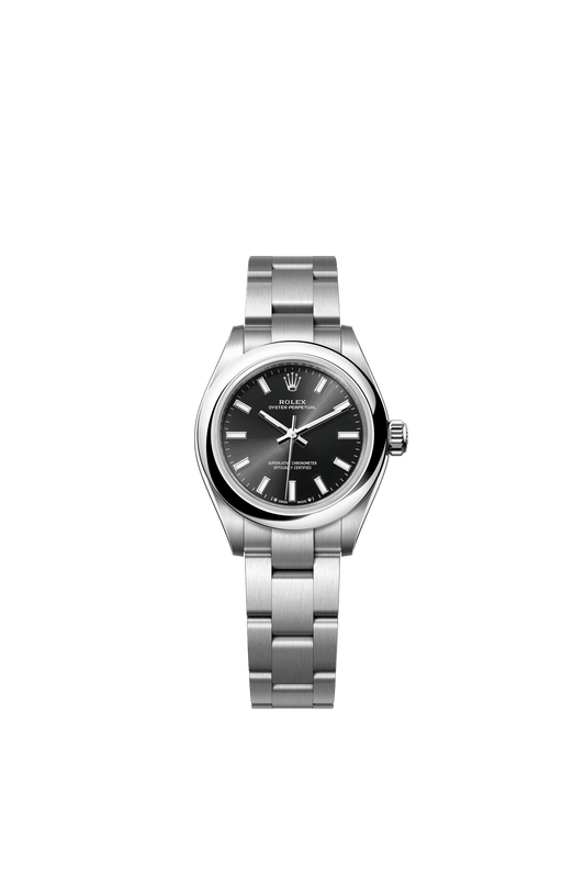 Rolex Oyster Perpetual 28 28 mm Bright Black Dial Oystersteel Oyster Bracelet m276200-0002