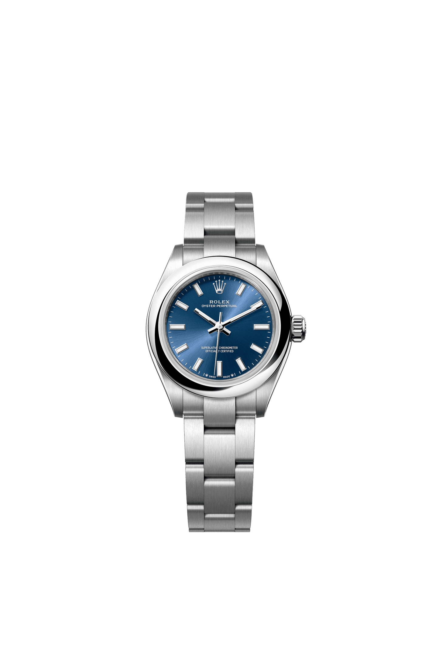 Rolex Oyster Perpetual 28 28 mm Bright Blue Dial Oystersteel Oyster Bracelet m276200-0003