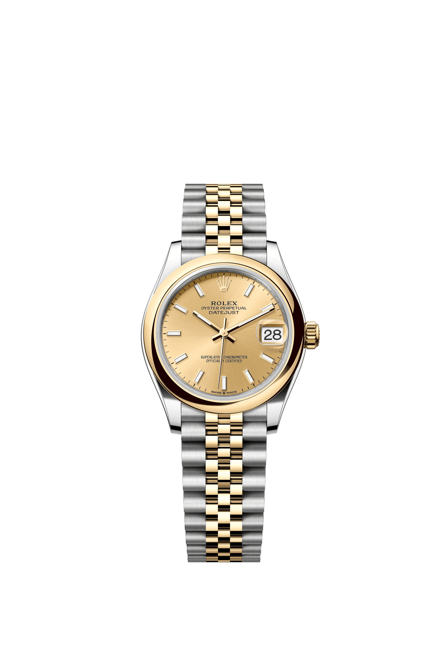 Rolex Oyster 31 mm Champagne-Colour Dial Yellow Rolesor - Combination Of Oystersteel And Yellow Gold Jubilee m278243-0014