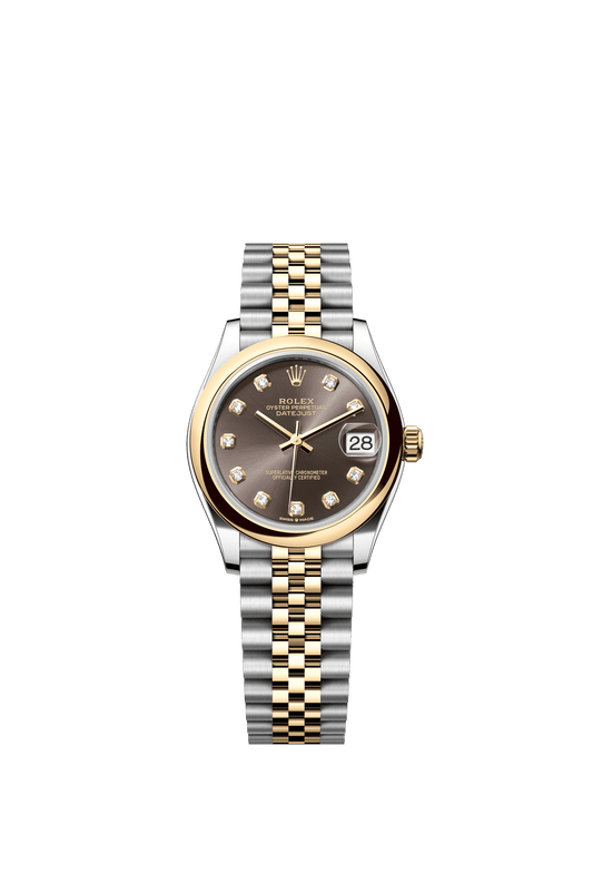 Rolex Oyster 31 mm Olive Green Set With Diamond Dial Yellow Rolesor - Combination Of Oystersteel And Yellow Gold Jubilee m278243-0030 (Copy)