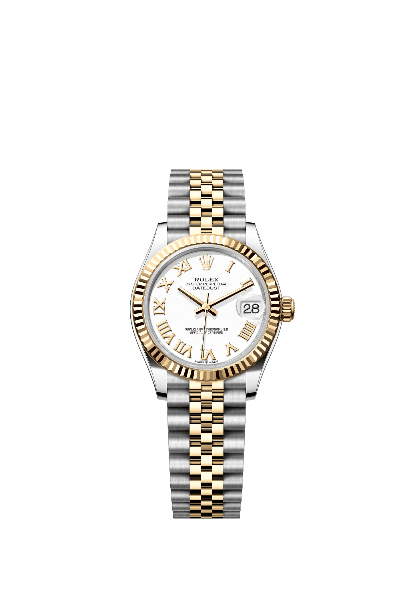 Rolex Datejust 31 31 mm White Dial Oystersteel and 18k Yellow Gold Jubilee Bracelet m278273-0002