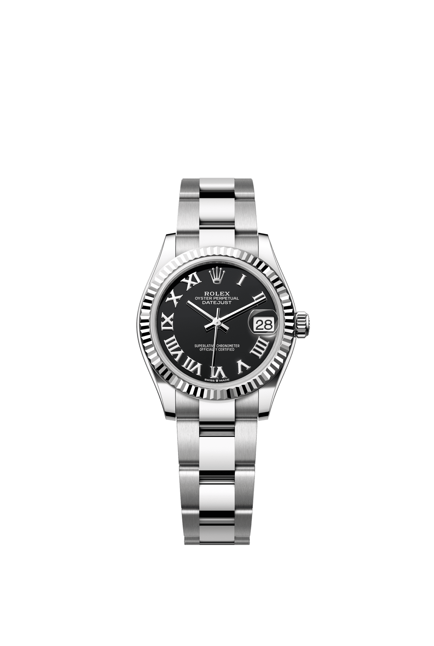 Rolex Datejust 31 31 mm Bright Black Dial Oystersteel and White Gold Oyster Bracelet m278274-0001