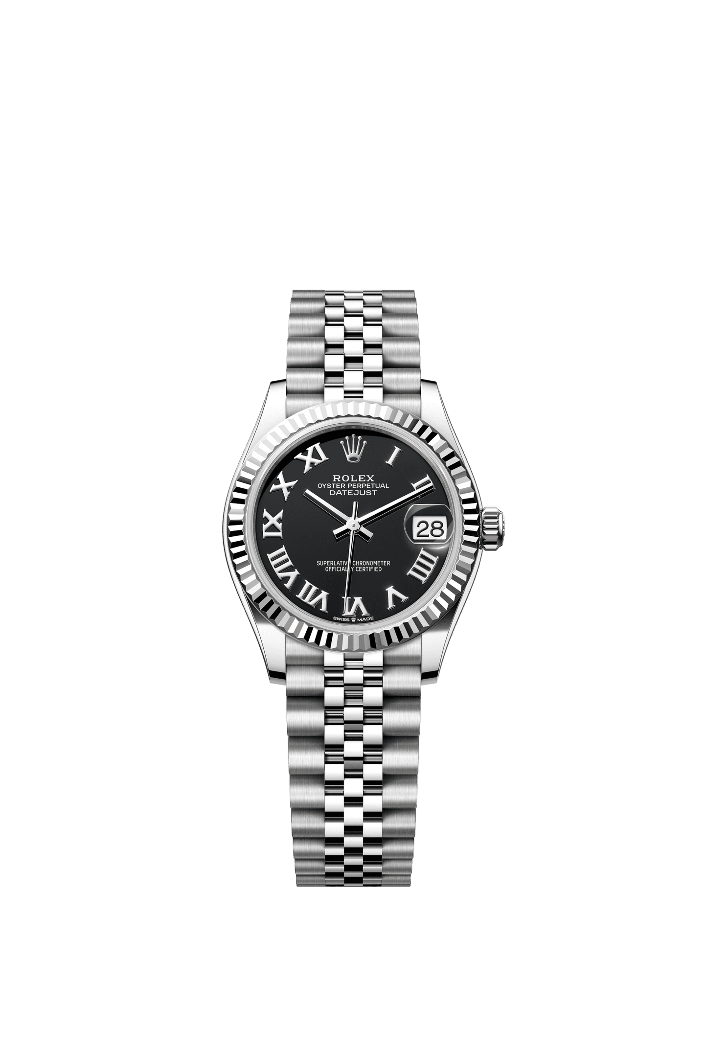 Rolex Datejust 31 31 mm Bright Black Dial Oystersteel and White Gold Jubilee Bracelet m278274-0002