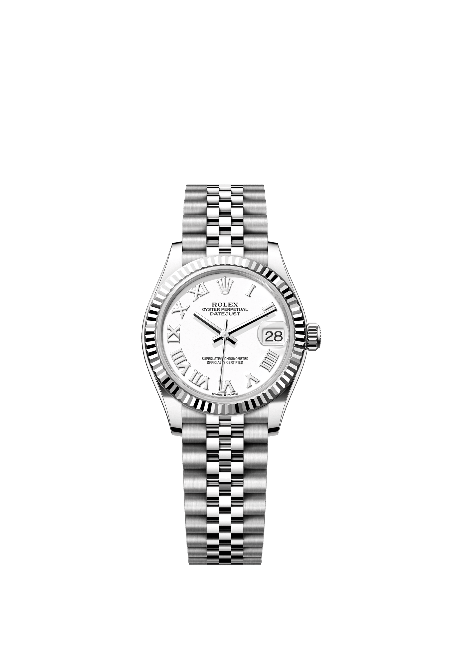 Rolex Datejust 31 31 mm White  Dial Oystersteel and White Gold Jubilee Bracelet m278274-0010