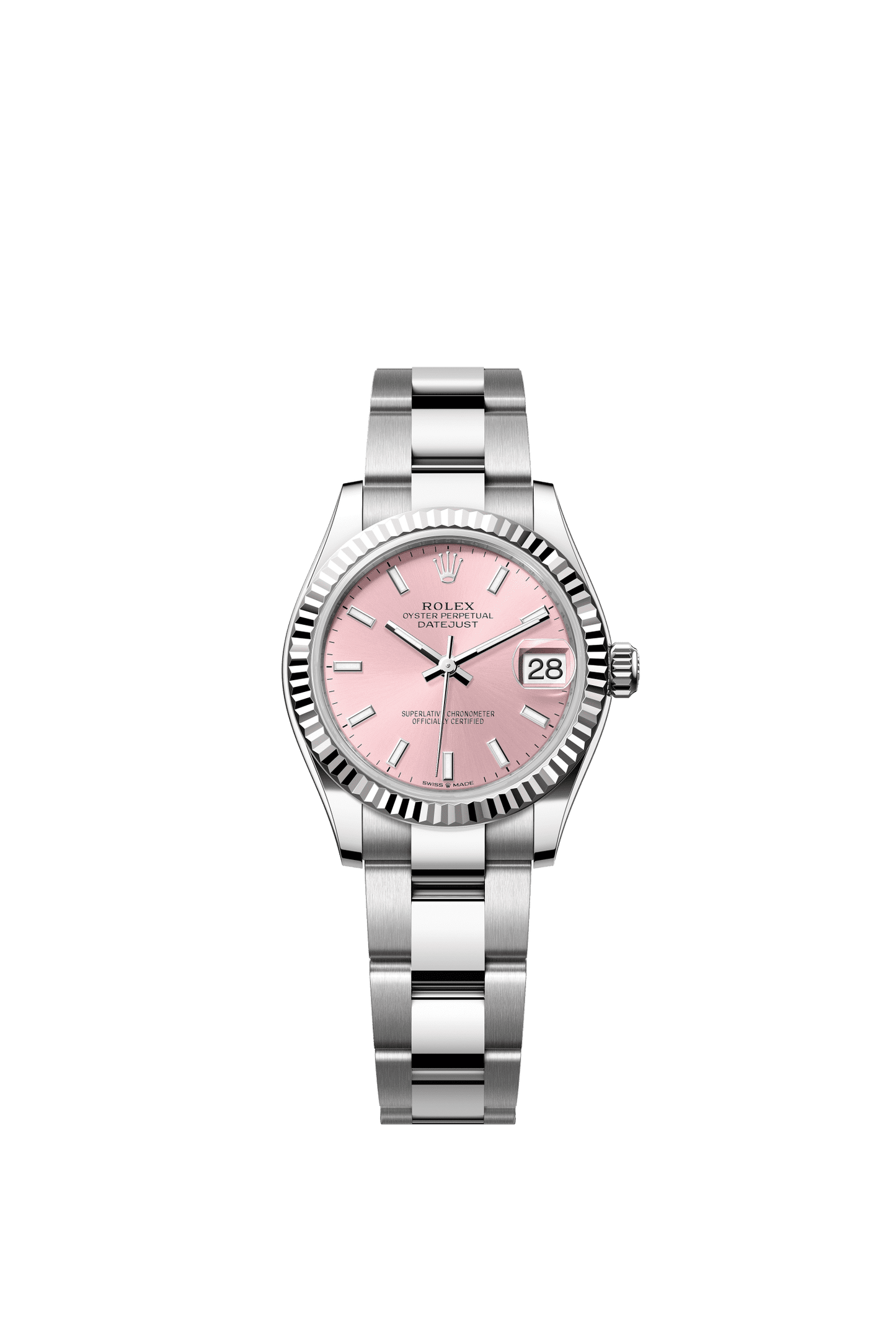 Rolex Datejust 31 31 mm Pink Dial Oystersteel and White Gold Oyster Bracelet m278274-0013