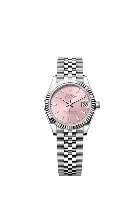 Rolex Datejust 31 31 mm Pink Dial Oystersteel and White Gold Jubilee Bracelet m278274-0014