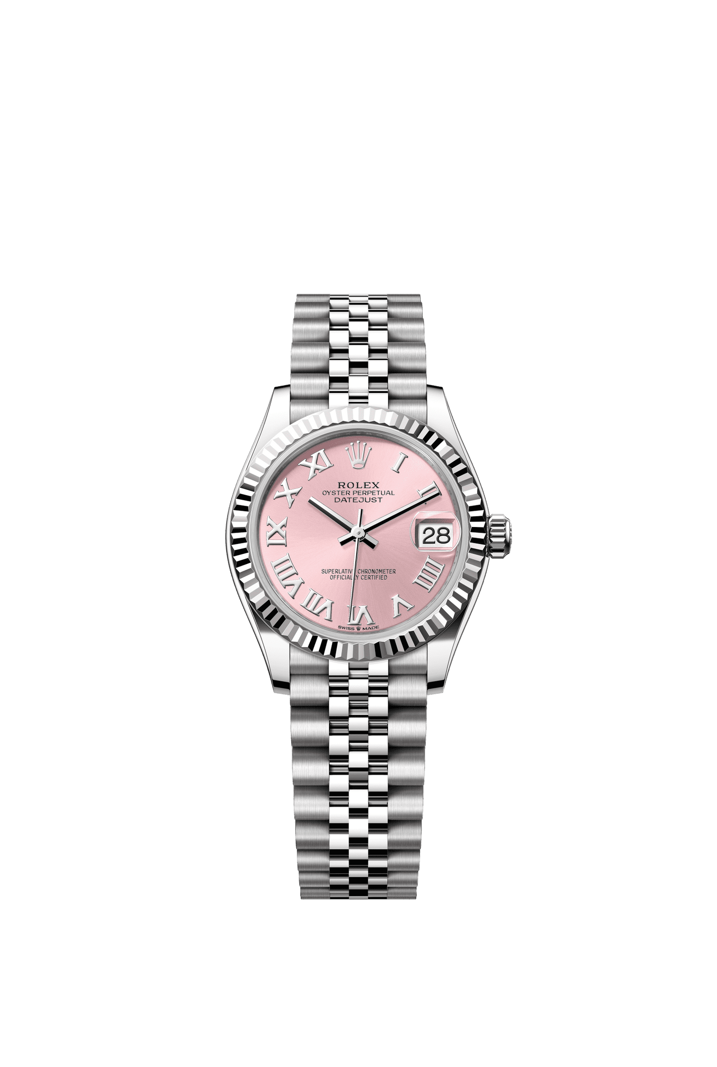 Rolex Datejust 31 31 mm Pink  Dial Oystersteel and White Gold Jubilee Bracelet m278274-0020