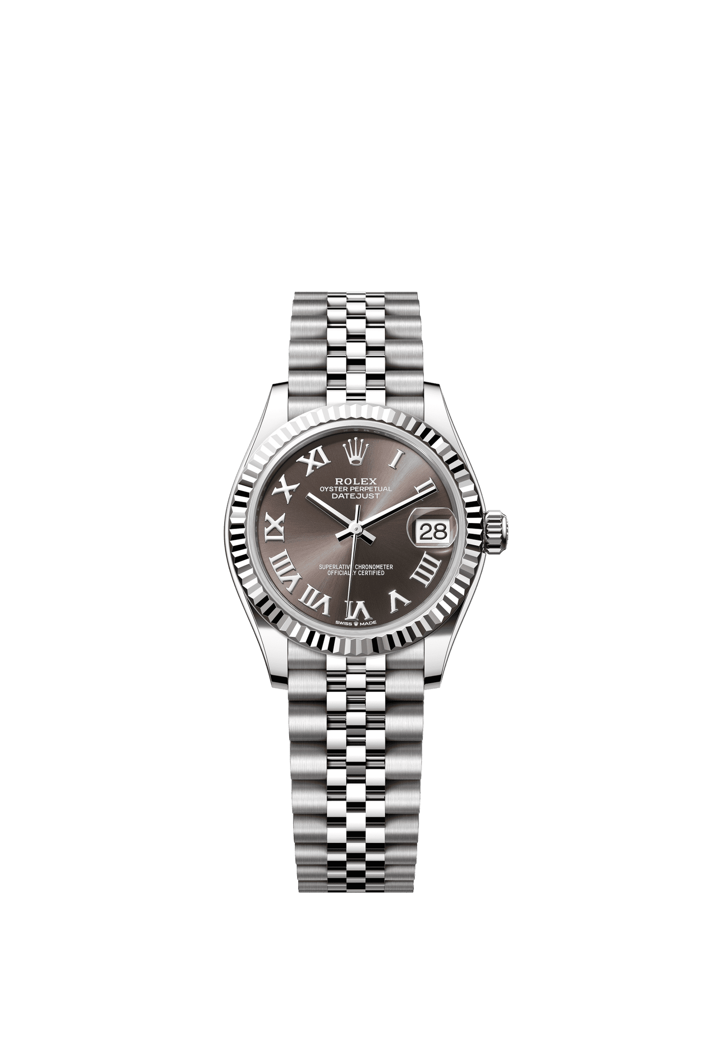 Rolex Datejust 31 31 mm Dark Grey Dial Oystersteel and White Gold Jubilee Bracelet m278274-0022