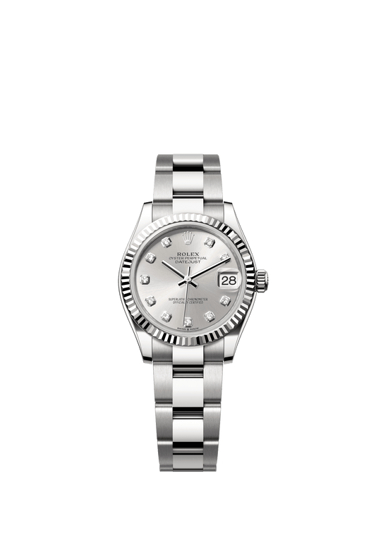 Rolex Datejust 31 31 mm Silver Set With Diamonds Dial Oystersteel and White Gold Oyster Bracelet m278274-0029