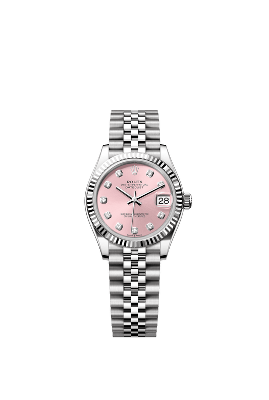 Rolex Datejust 31 31 mm Pink Set With Diamonds Dial Oystersteel and White Gold Jubilee Bracelet m278274-0032