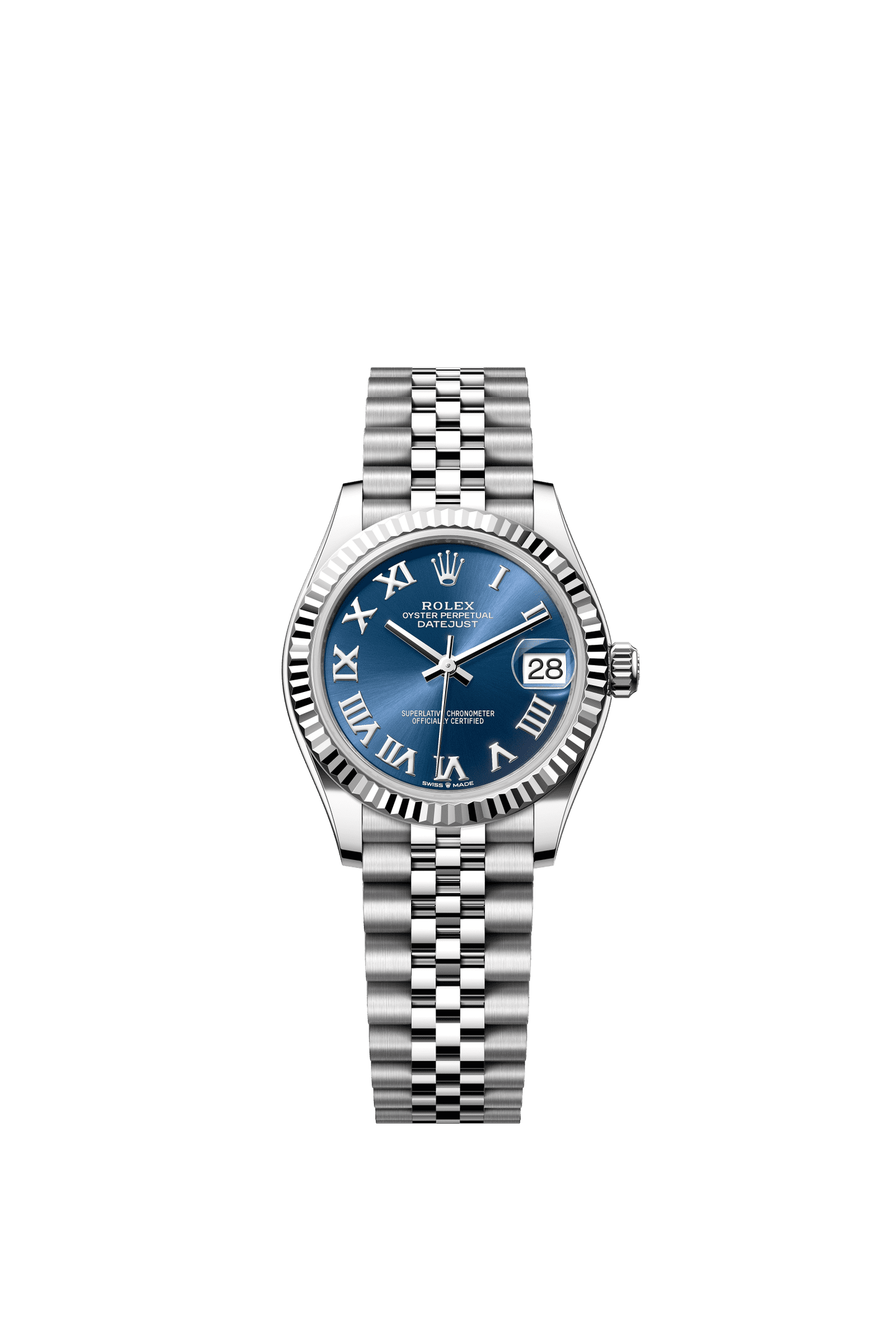 Rolex Datejust 31 31 mm Bright Blue Dial Oystersteel and White Gold Jubilee Bracelet m278274-0034