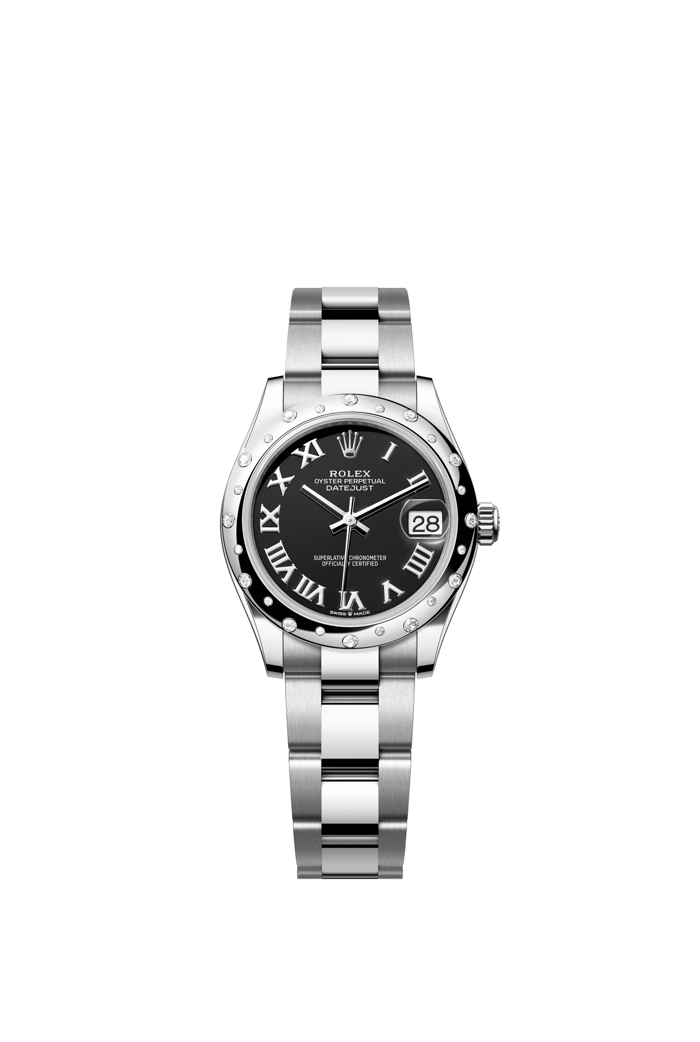 Rolex Datejust 31 31 mm Bright Black Dial Oystersteel and White Gold Oyster Bracelet m278344rbr-0001