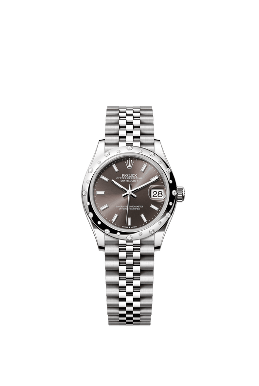 Rolex Datejust 31 31 mm Dark Grey Dial with Diamonds Oystersteel and White Gold Jubilee Bracelet m278344rbr-0018