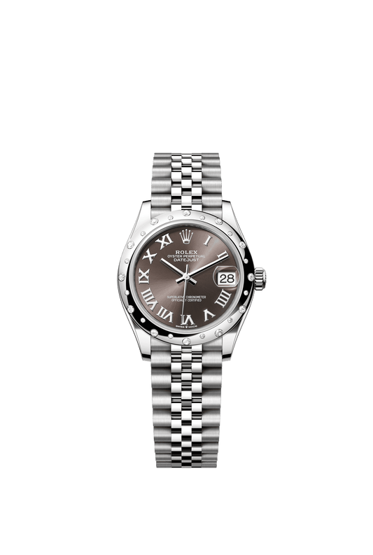 Rolex Datejust 31 31 mm Dark Grey Dial with Diamonds Oystersteel and White Gold Jubilee Bracelet m278344rbr-0024