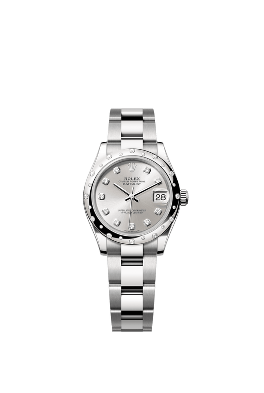 Rolex Datejust 31 31 mm Silver Set With Diamonds Dial Oystersteel and White Gold Oyster Bracelet m278344rbr-0031