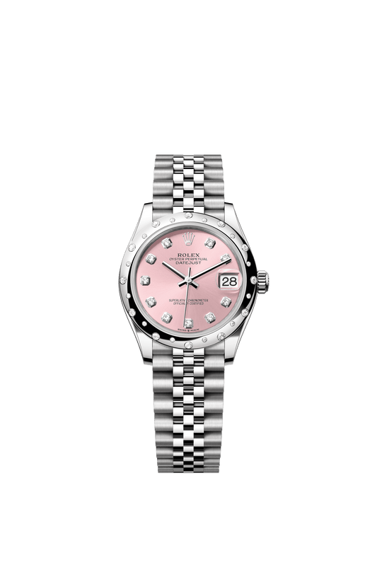 Rolex Datejust 31 31 mm Pink Set With Diamonds Dial Oystersteel and White Gold Jubilee Bracelet m278344rbr-0034