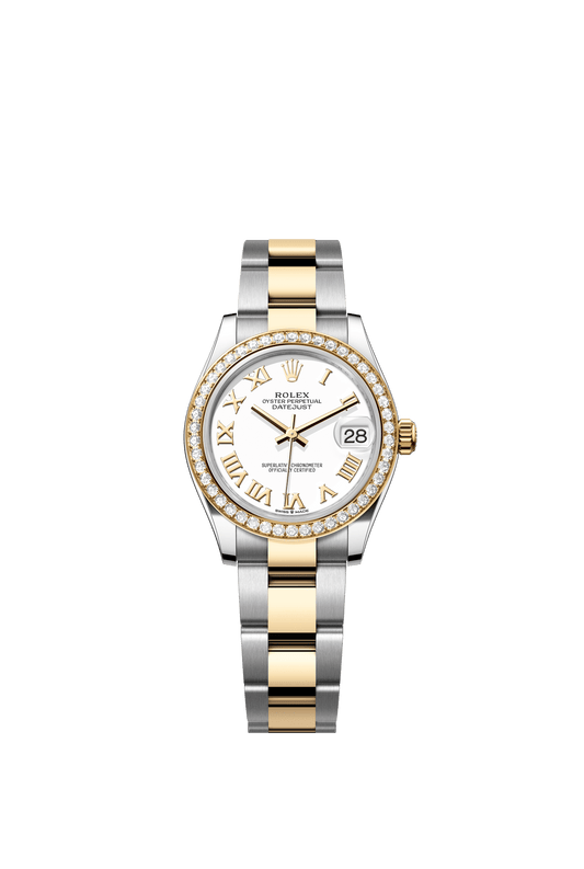 Rolex Datejust 31 31 mm White Dial  with Diamonds Oystersteel and 18k Yellow Gold Oyster Bracelet m278383rbr-0001