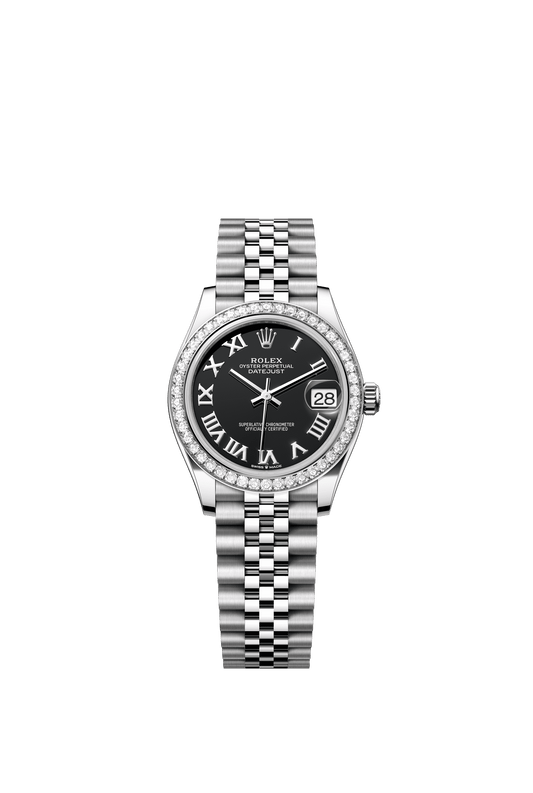 Rolex Datejust 31 31 mm Bright Black Dial with Diamonds Oystersteel and White Gold Jubilee Bracelet m278384rbr-0002