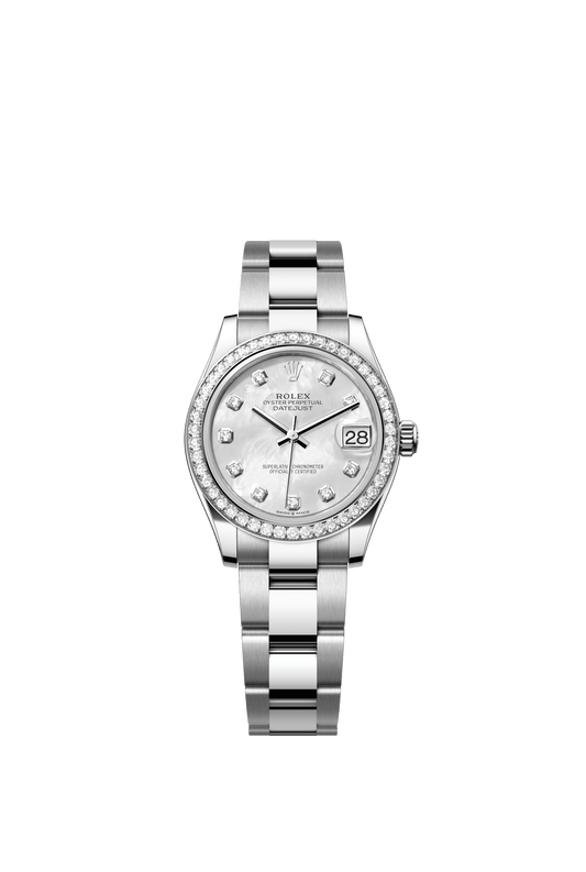 Rolex Datejust 31 31 mm White Mother-Of-Pearl Set With Diamonds Dial Oystersteel and White Gold Oyster Bracelet m278384rbr-0007