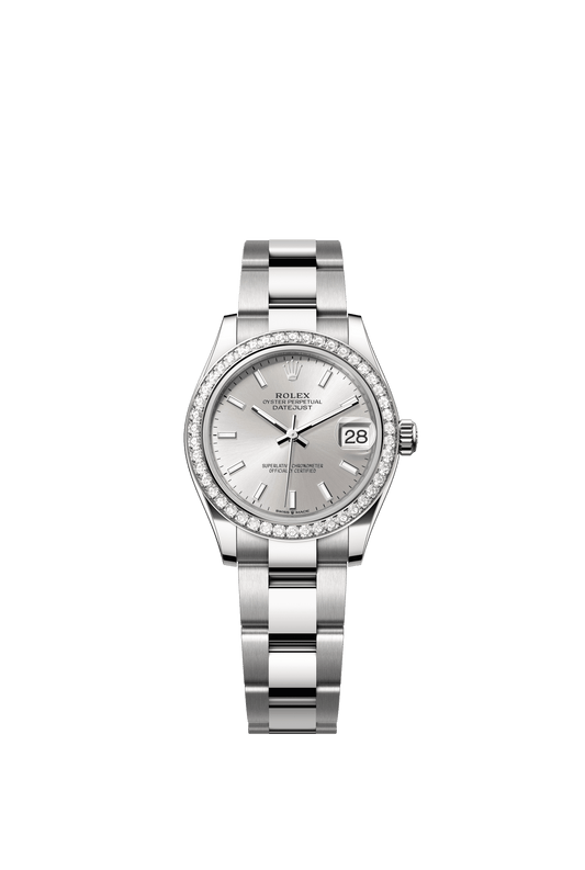 Rolex Datejust 31 31 mm Silver  Dial with Diamonds Oystersteel and White Gold Oyster Bracelet m278384rbr-0015