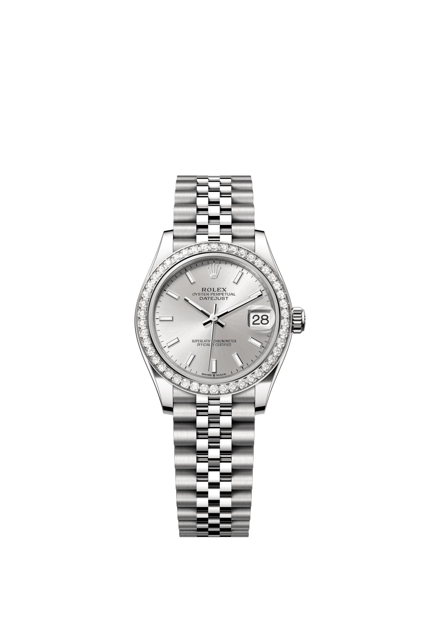 Rolex Datejust 31 31 mm Silver  Dial with Diamonds Oystersteel and White Gold Jubilee Bracelet m278384rbr-0016