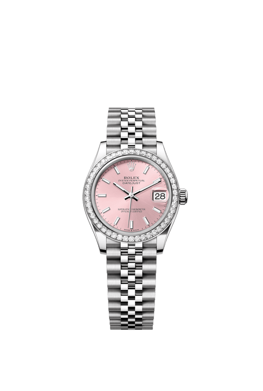 Rolex Datejust 31 31 mm Pink Dial with Diamonds Oystersteel and White Gold Jubilee Bracelet m278384rbr-0018