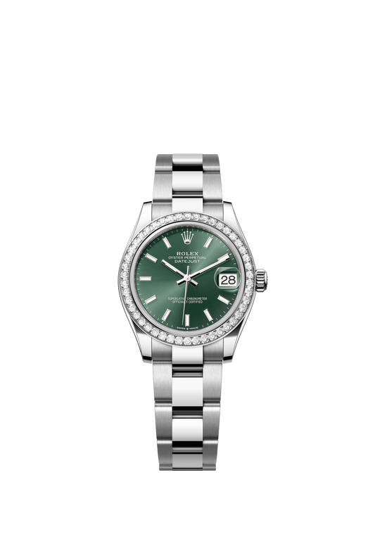 Rolex Datejust 31 31 mm Mint Green Dial with Diamonds Oystersteel and White Gold Oyster Bracelet m278384rbr-0021