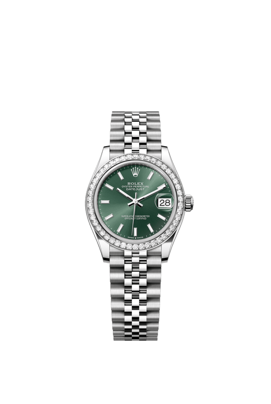 Rolex Datejust 31 31 mm Mint Green Dial with Diamonds Oystersteel and White Gold Jubilee Bracelet m278384rbr-0022