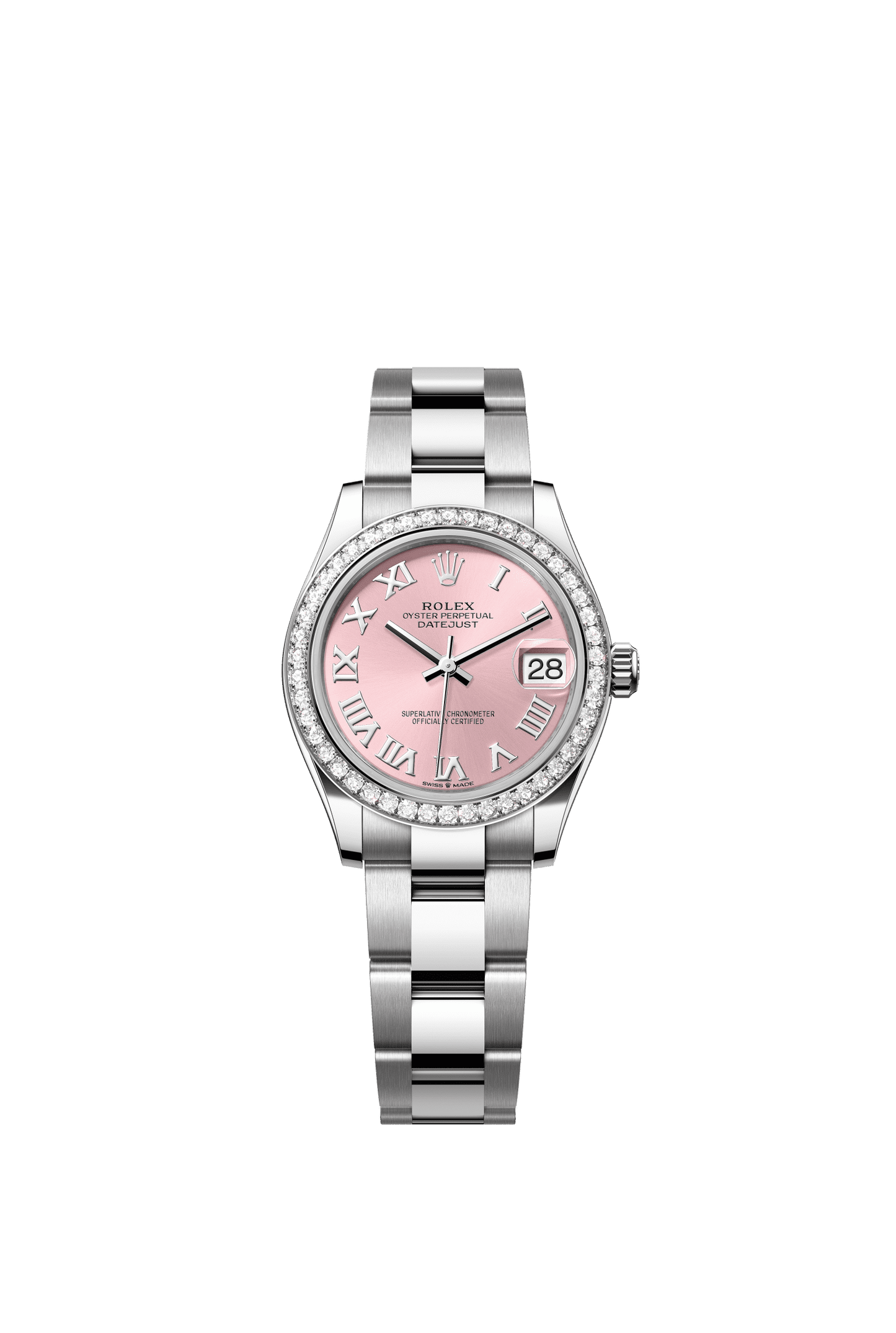 Rolex Datejust 31 31 mm Pink  Dial with Diamonds Oystersteel and White Gold Oyster Bracelet m278384rbr-0023