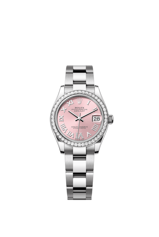 Rolex Datejust 31 31 mm Pink Set With Diamonds Dial Oystersteel and White Gold Oyster Bracelet m278384rbr-0027