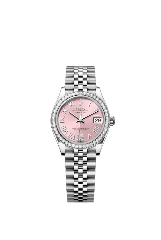 Rolex Datejust 31 31 mm Pink Set With Diamonds Dial Oystersteel and White Gold Jubilee Bracelet m278384rbr-0028