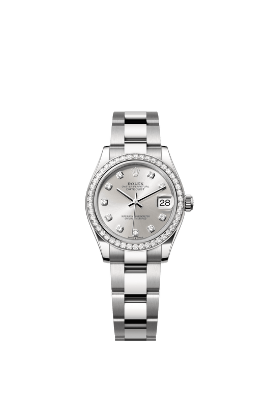 Rolex Datejust 31 31 mm Silver Set With Diamonds Dial Oystersteel and White Gold Oyster Bracelet m278384rbr-0033