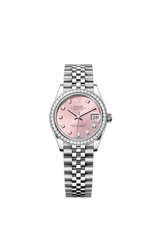 Rolex Datejust 31 31 mm Pink Set With Diamonds Dial Oystersteel and White Gold Jubilee Bracelet m278384rbr-0036