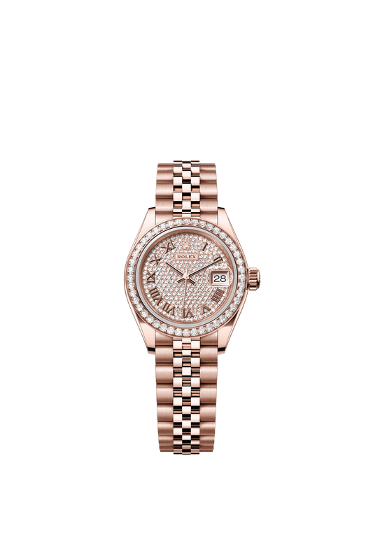 Rolex Oyster 28 mm Diamond-Paved Dial 18 kt Everose Gold Jubilee m279135rbr-0022