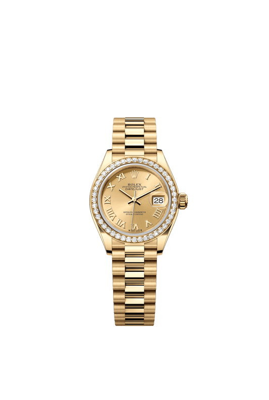 Rolex Oyster 28 mm Champagne-colour Dial 18k Yellow Gold President Bracelet m279138rbr-0005