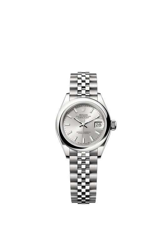 Rolex Lady-Datejust 28 mm Silver  Dial Oystersteel Jubilee Bracelet m279160-0005