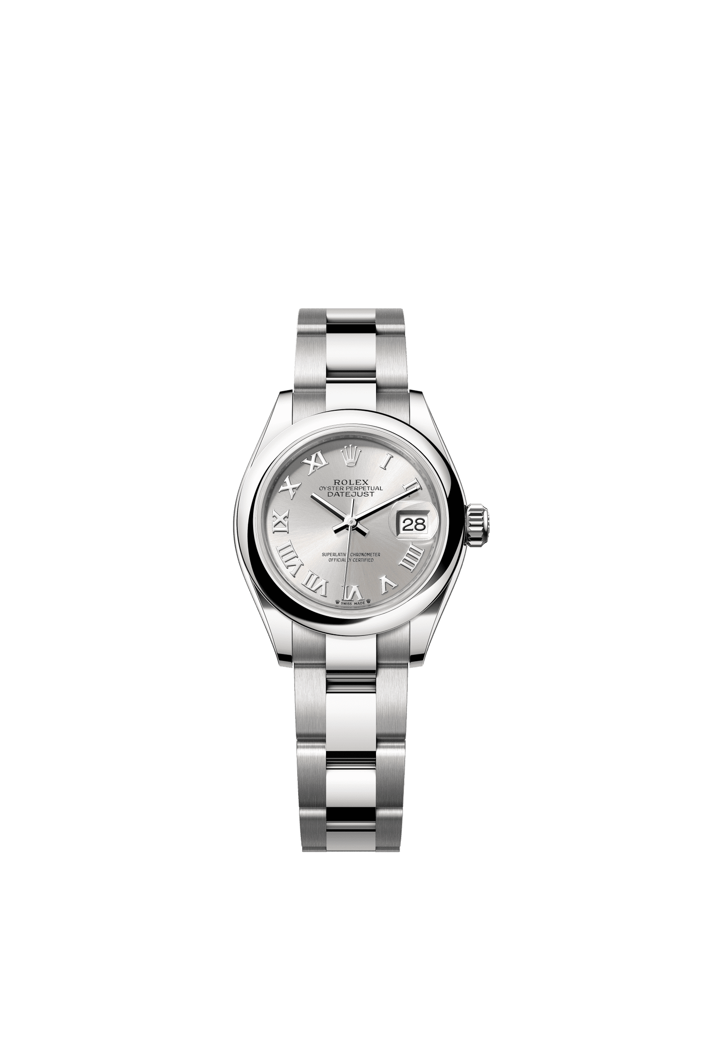 Rolex Lady-Datejust 28 mm Silver  Dial Oystersteel Oyster Bracelet m279160-0008