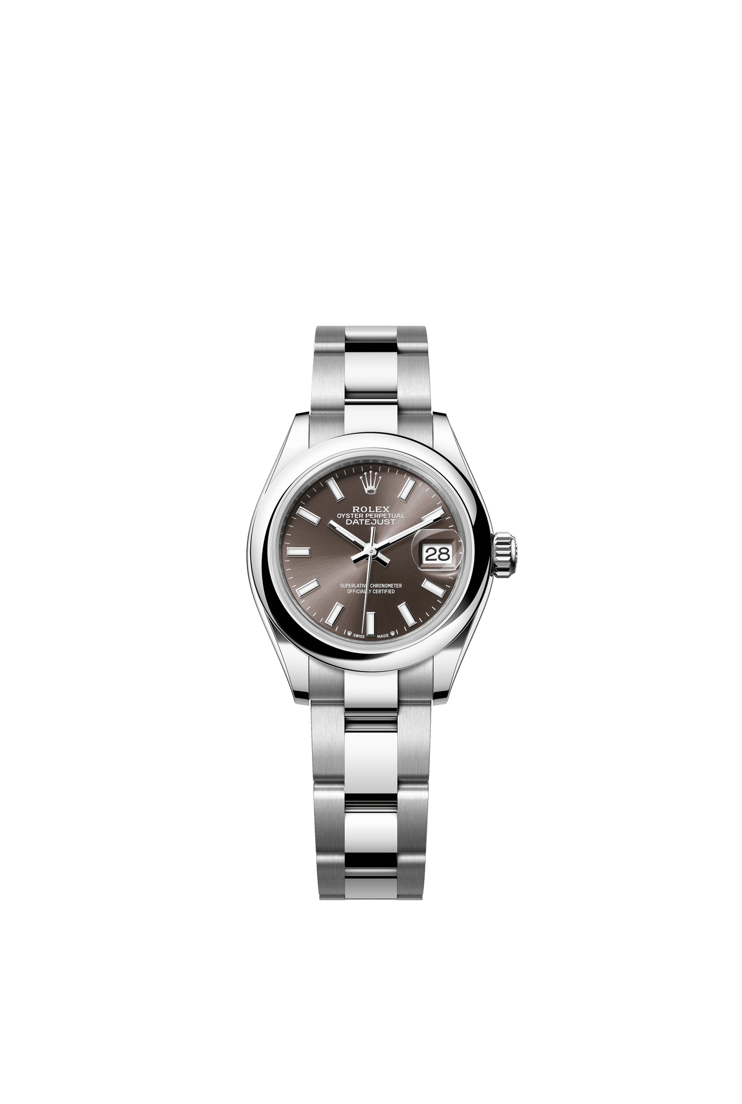 Rolex Oyster 28 mm Dark Grey Dial Oystersteel Jubilee m279160-0010