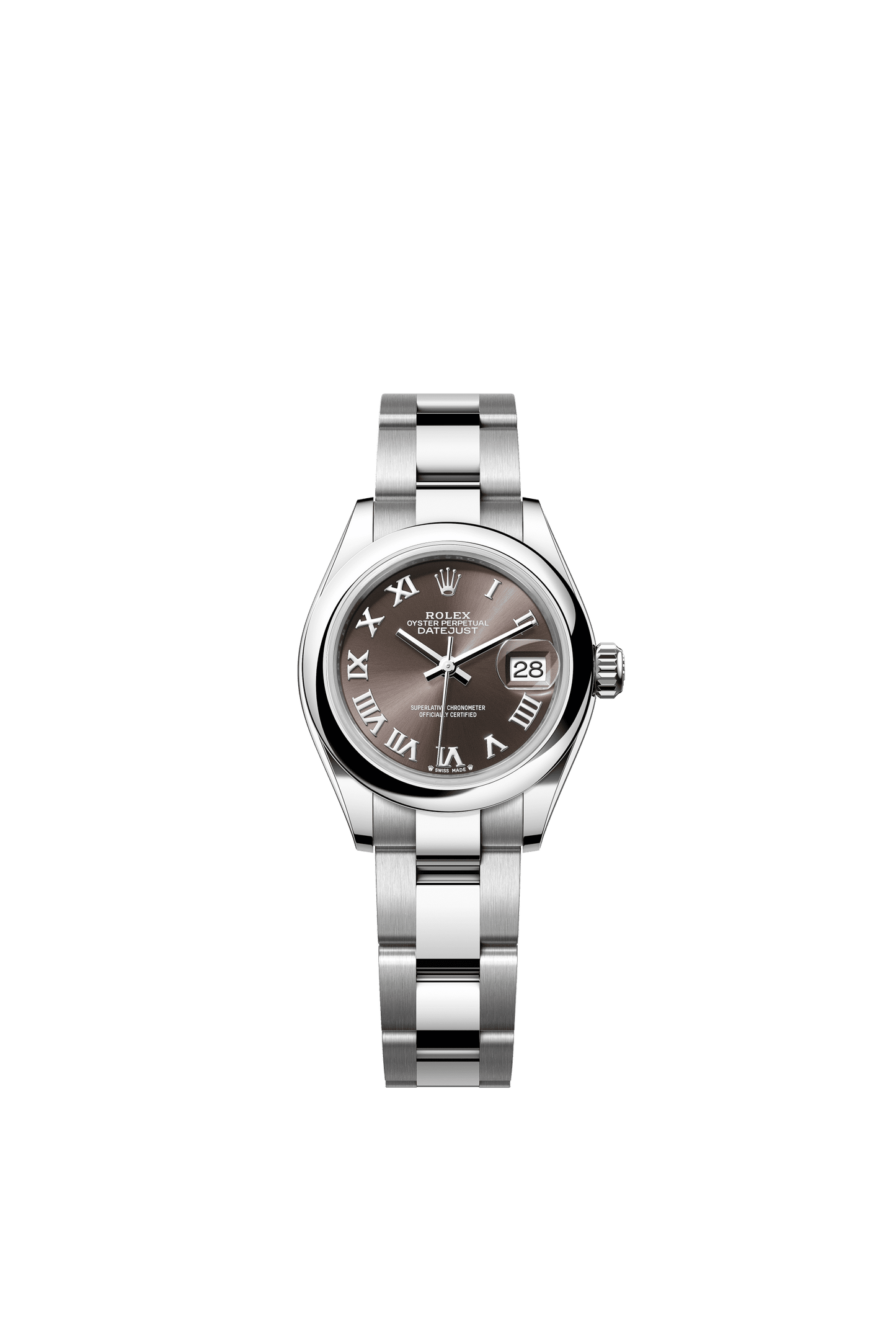 Rolex Oyster 28 mm Dark Grey Dial Oystersteel Jubilee m279160-0012