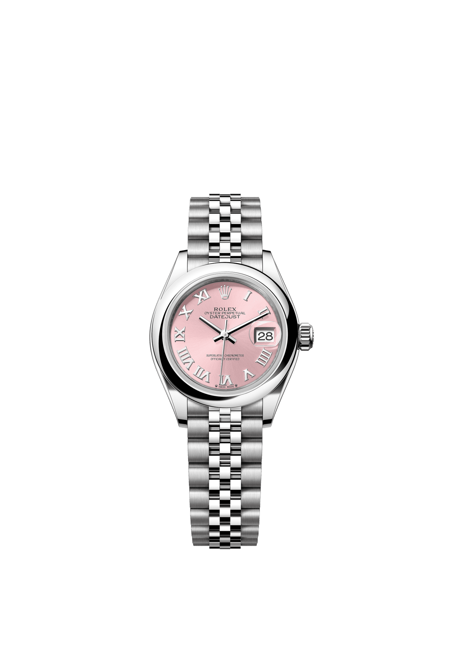 Rolex Lady-Datejust 28 mm Pink  Dial Oystersteel Jubilee Bracelet m279160-0013