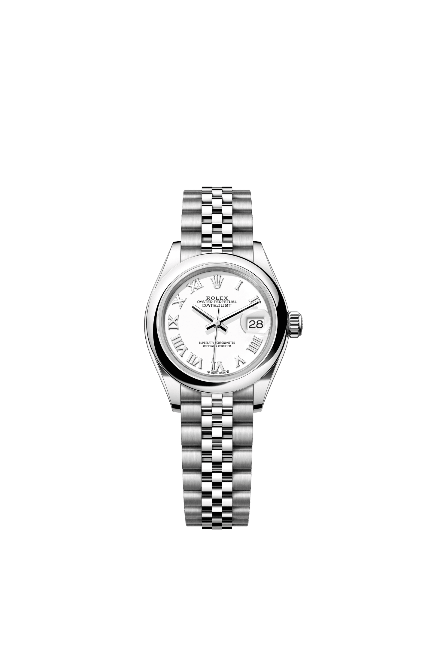 Rolex Lady-Datejust 28 mm White  Dial Oystersteel Jubilee Bracelet m279160-0015