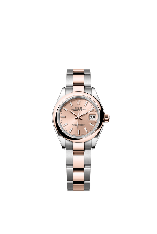 Rolex Lady-Datejust 28 mm Rosé-Colour Dial Oystersteel and Everose Gold Oyster Bracelet m279161-0024