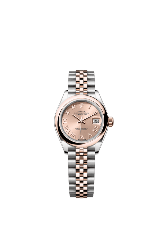 Rolex Lady-Datejust 28 mm Rosé-Colour Dial Oystersteel and Everose Gold Jubilee Bracelet m279161-0025