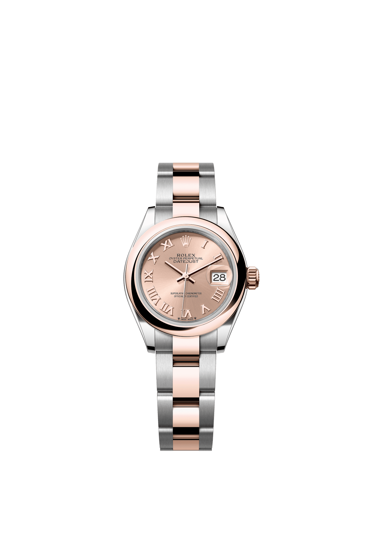 Rolex Lady-Datejust 28 mm Rosé-Colour Dial Oystersteel and Everose Gold Oyster Bracelet m279161-0026