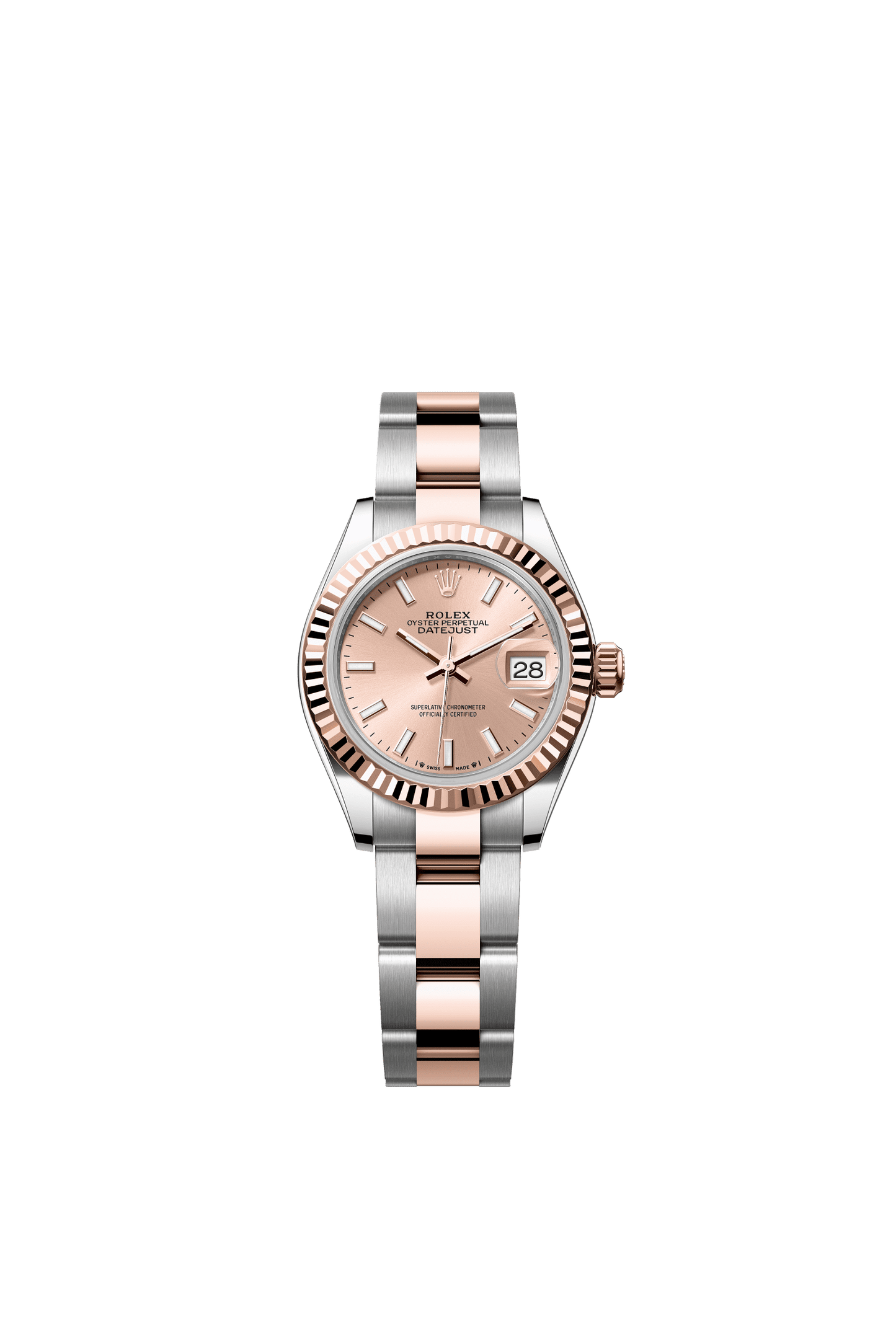 Rolex Lady-Datejust 28 mm Rosé-Colour Dial Oystersteel and Everose Gold Oyster Bracelet m279171-0024