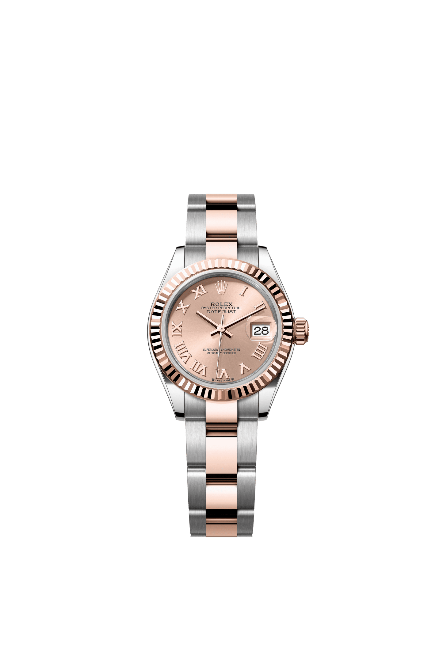 Rolex Lady-Datejust 28 mm Rosé-Colour Dial Oystersteel and Everose Gold Oyster Bracelet m279171-0026