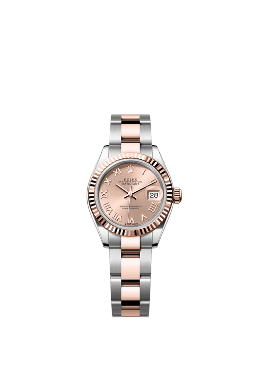 Rolex Lady-Datejust 28 mm Rosé-Colour Dial Oystersteel and Everose Gold Oyster Bracelet m279171-0026